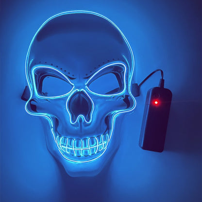 White Skull Glowing Halloween Mask Party Decoration 4