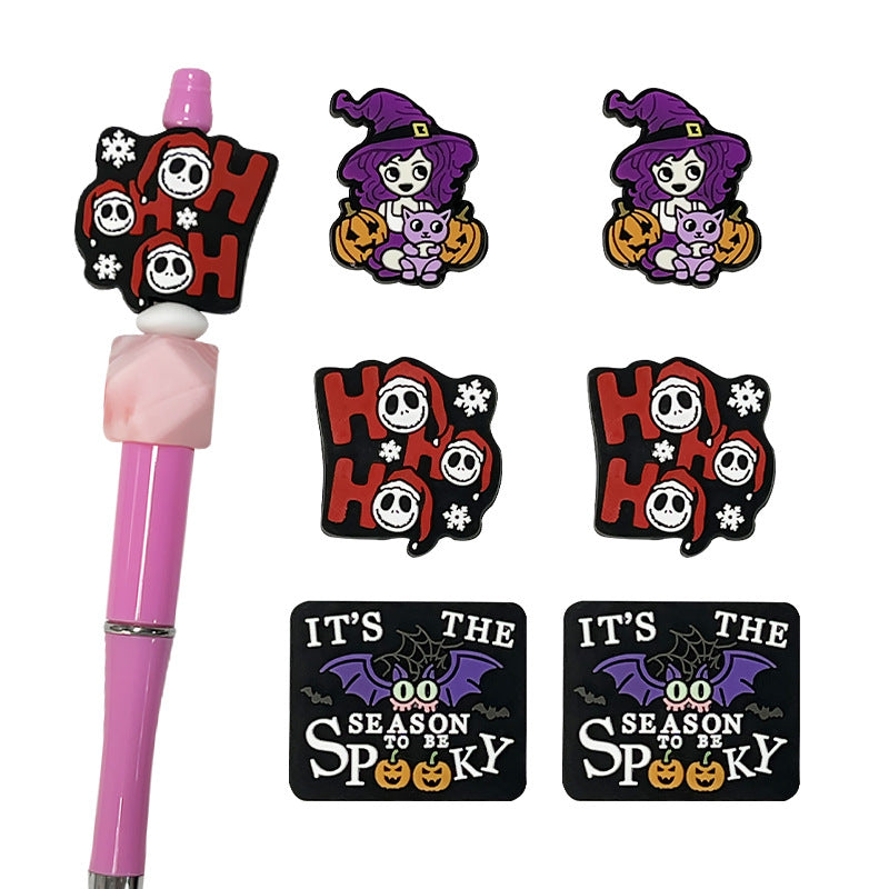 Silicone Focal Beads Cartoon Halloween Series Side Profile 5