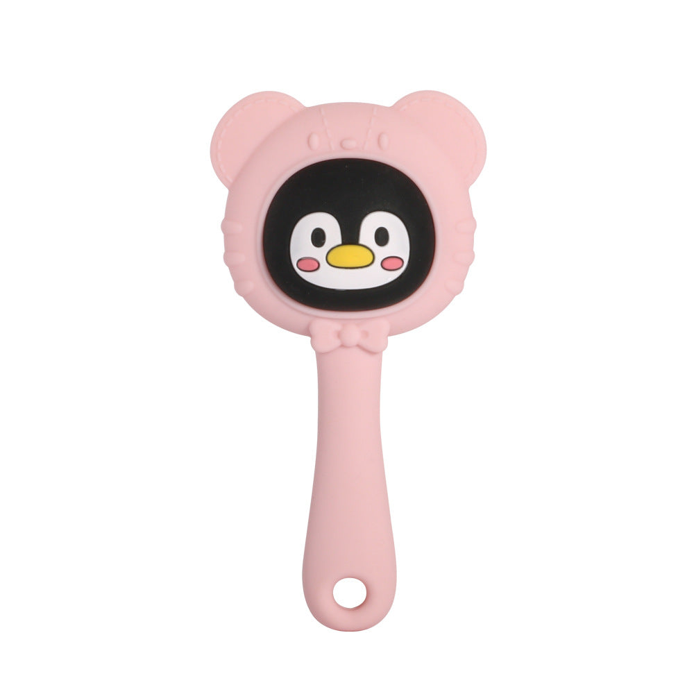 Silicone Baby Teether Toy Hand Bell Shape 2 Pack 8