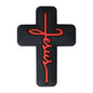 20pcs Silicone Focal Beads Jesus Cross Printed Text Design 14