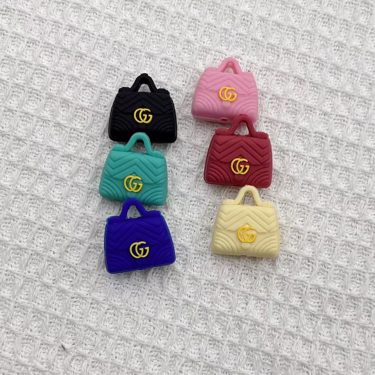 20Pcs Silicone 3D Focal Beads Brand Bag Multi Color with Logo Detail 2