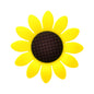20pcs Silicone Focal Beads Sunflower Flat Design with Center Detail 5