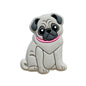20pcs Silicone Focal Beads Pug Dog Sitting Pose 4