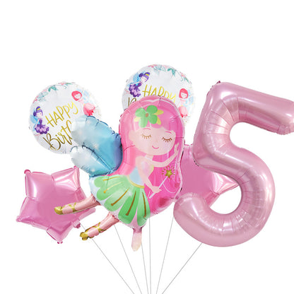 Elf Fairy Princess Foil Balloon Set Birthday Party Decoration 8