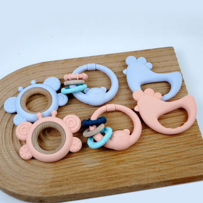Silicone Baby Teether Grip Toy for Infant Sensory Chewing 4
