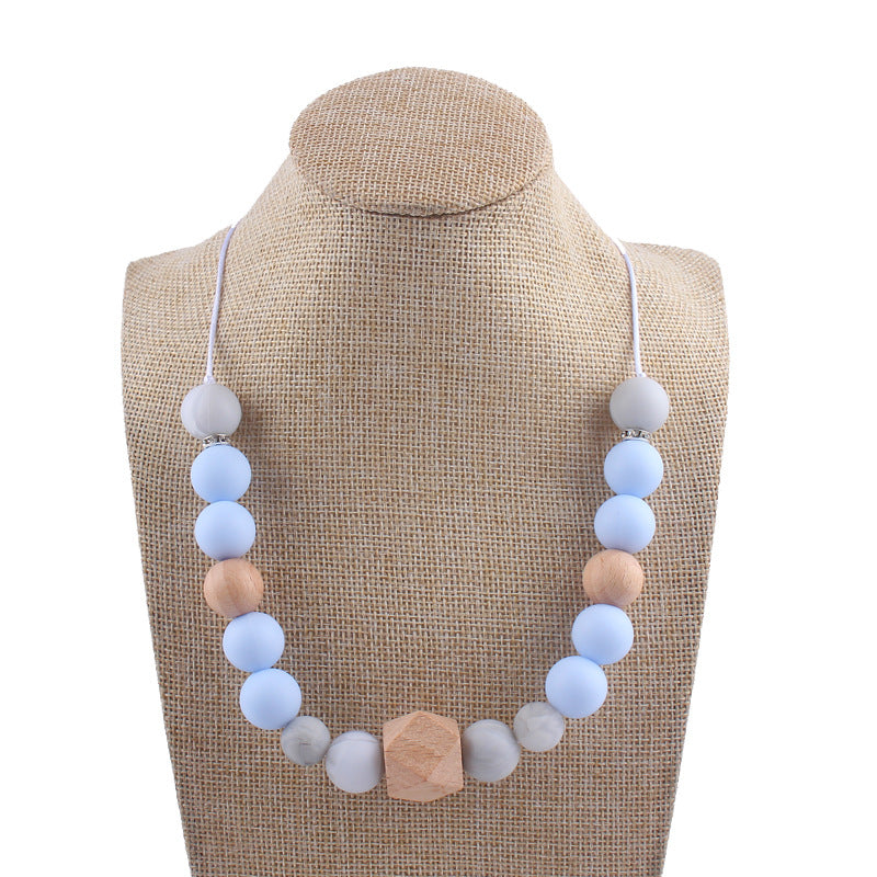 Octagon Silicone Bead Necklace Adjustable Perimeter 61-70cm 9