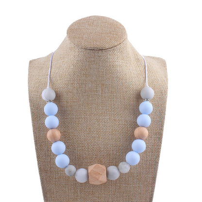 Octagon Silicone Bead Necklace Adjustable Perimeter 61-70cm 9