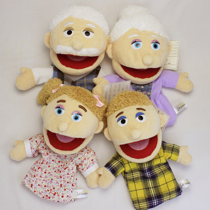 Plush Family Hand Puppets Open Mouth Storytelling Pretend Play Toy 2