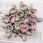 2Pcs 25x46mm Sakura Angel Wings Acrylic Beads UV Finish Color Plated 21