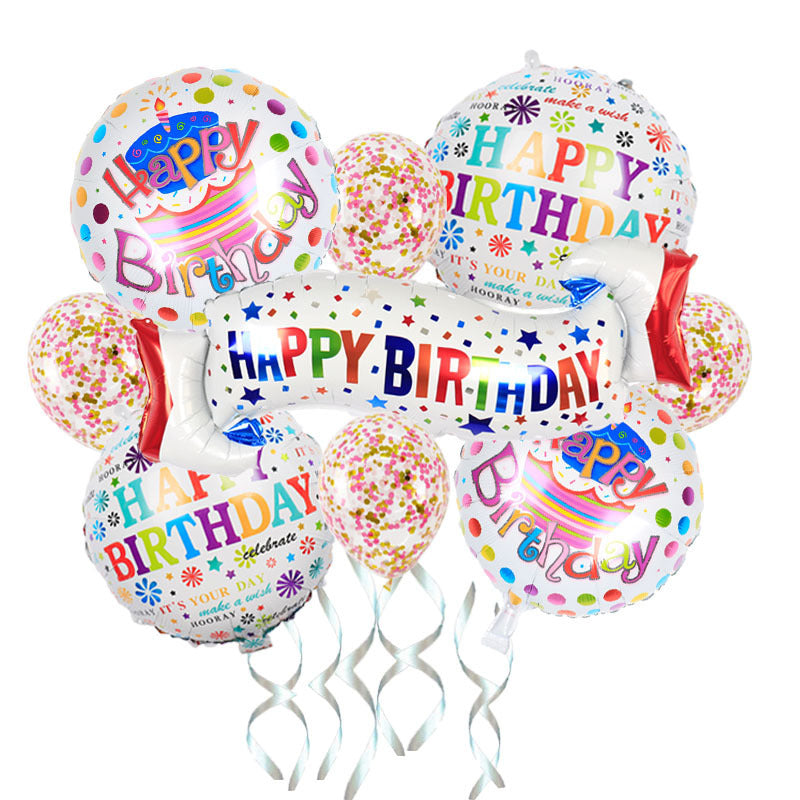 Birthday Crown Foil Balloon Set Party Decoration 9pcs 5