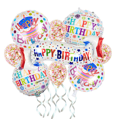 Birthday Crown Foil Balloon Set Party Decoration 9pcs 5