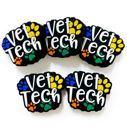 20Pcs Silicone Focal Beads Dog Claws Colored Design 3