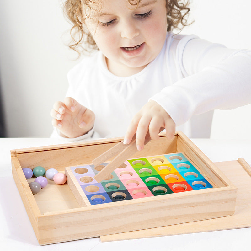 Wooden Color Sorting Montessori Toys for Toddlers 4