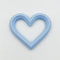 3Pcs 80mm Heart Silicone Beads Solid Color 5