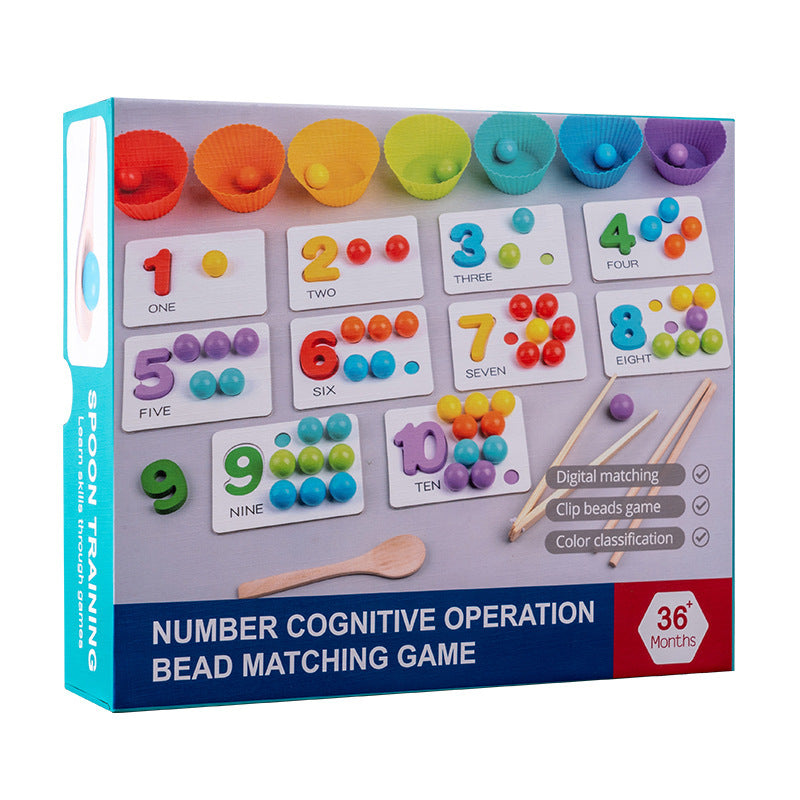 Wooden Number Pairing Montessori Toys Educational Sorting Toy 5