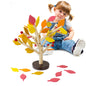 Wooden Building Blocks Montessori Toys Leaf Spliced Design 35cm 2