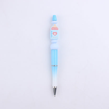 Milk Bottle Silicone Beaded Pens Handmade Office School Supplies 8