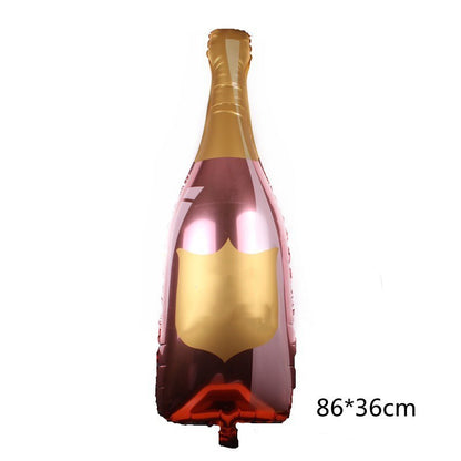 Wine Glass and Bottle Foil Balloons Party Decoration Set 5pcs 20