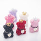 10pcs Sugar Crown Bear Rhinestone Focal Beads Large and Small 7