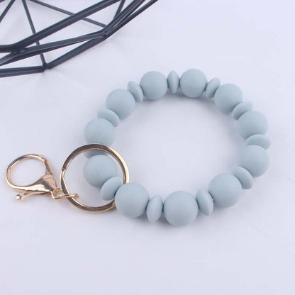 Silicone Bead Wristlet Keychain Loop with Lobster Clasp 3