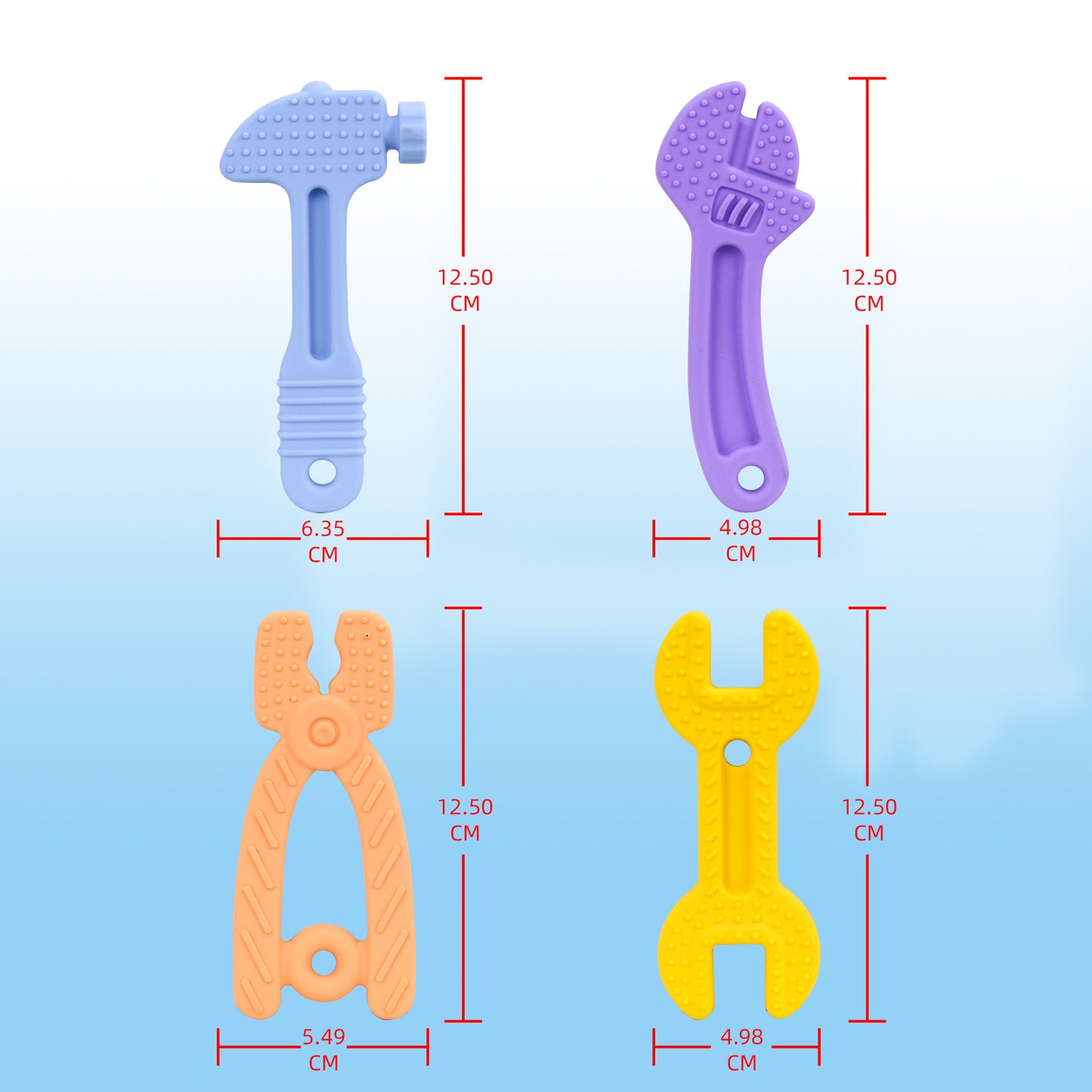 Silicone Tool Set Baby Teething Toy for Infant 4