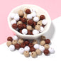 100pcs 6mm Macarons Round Acrylic Beads Christmas Solid Color Bracelet Accessories 15