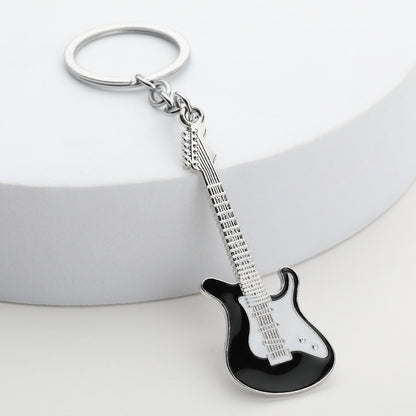 Metal Guitar Keychain Zinc Alloy Music Charm Accessory 8