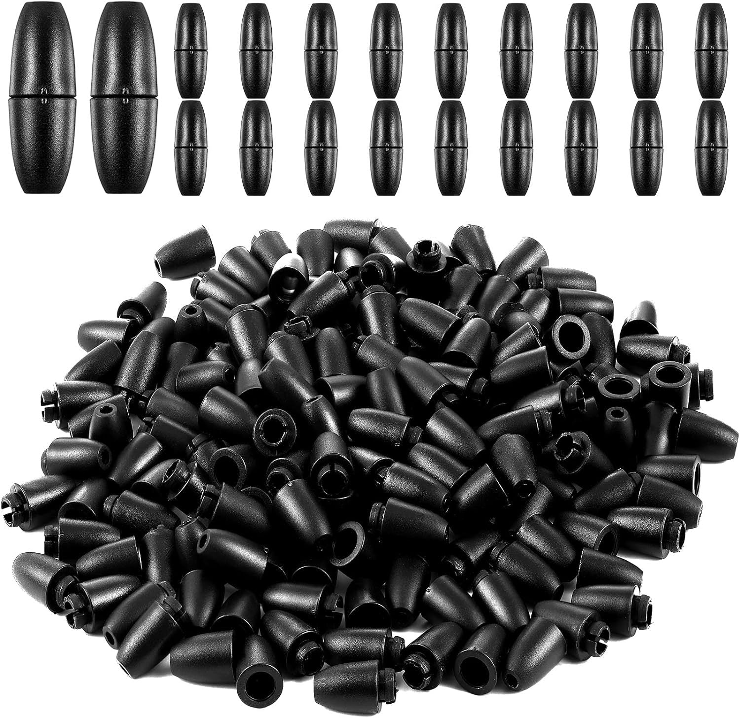 100pcs Food Grade PP Breakaway Safety Clasps Bead Barrel Connectors 3
