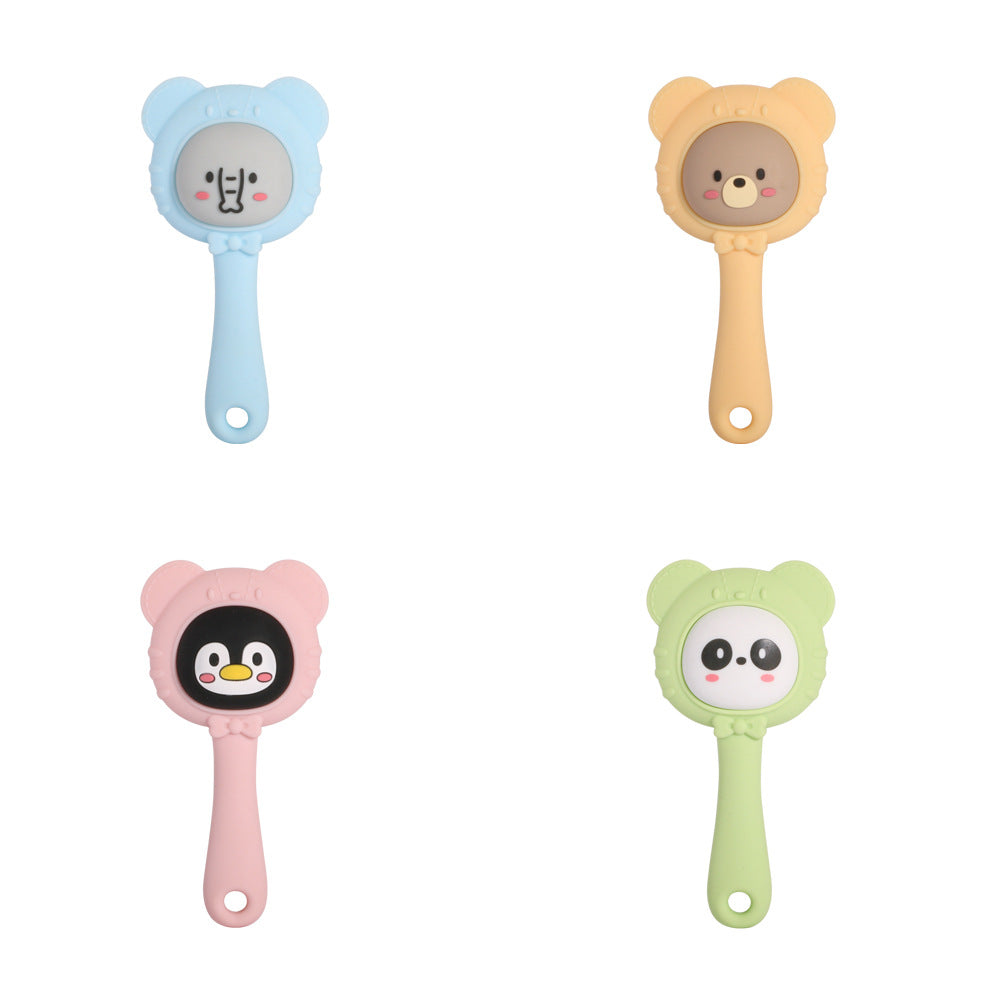 Silicone Baby Teether Toy Hand Bell Shape 2 Pack 5