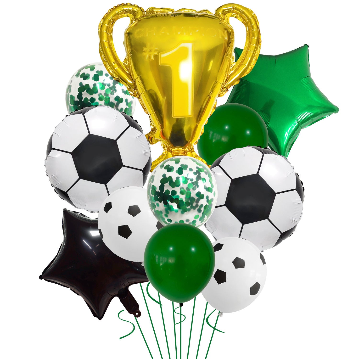Sports Champions Foil Balloon Set Baseball Soccer Basketball Rugby 18 Inch 4