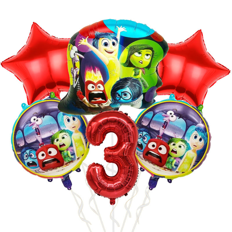 Inside Out Foil Balloon Set Kids Birthday Party Decoration 5pcs 10pcs 16