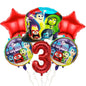 Inside Out Foil Balloon Set Kids Birthday Party Decoration 5pcs 10pcs 16