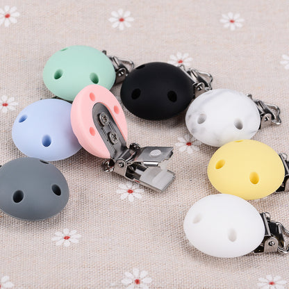 Silicone Pacifier Clip Round Dummy Clips 30mm 3