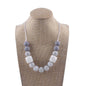 Silicone Bead Necklace Octagonal Beads and Round Beads 12