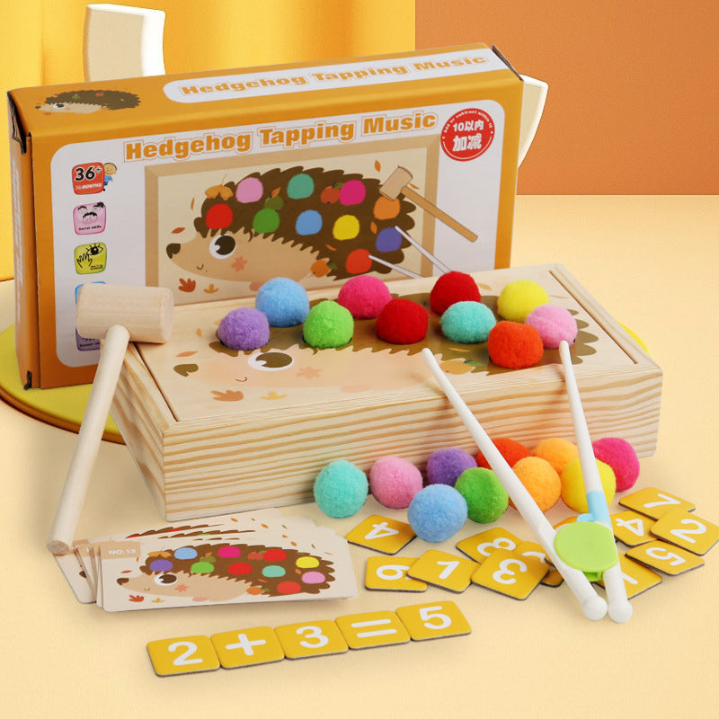 Wooden Montessori Toys Rainbow Clip Beads Fine Motor Skills 2