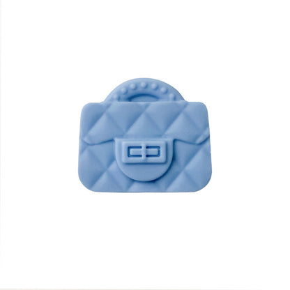 10pcs Silicone Focal Beads Bag Design Quilted Texture 19