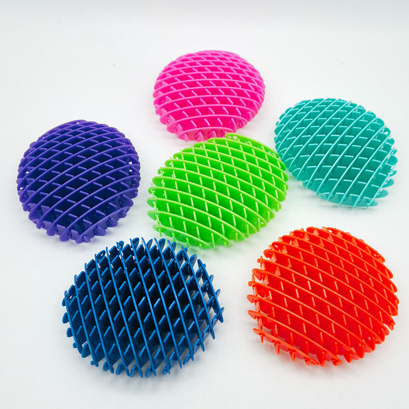 Plastic Fidget Worm Telescopic Net Deformable Sensory Fidget Toy 2