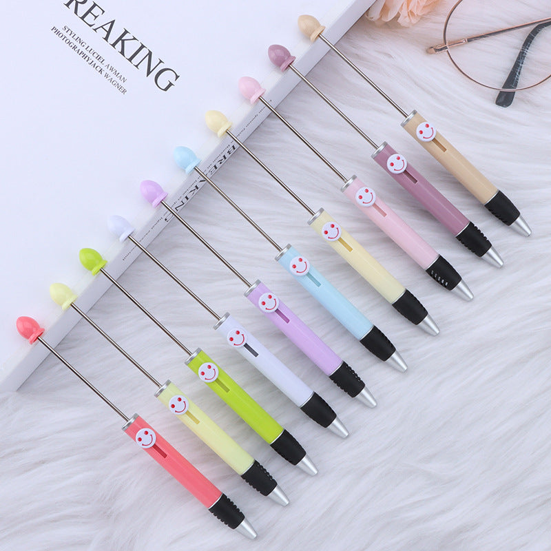 Creative Diy Printable Logo Happy Expression Plastic Beadable Ballpoint Pen 2