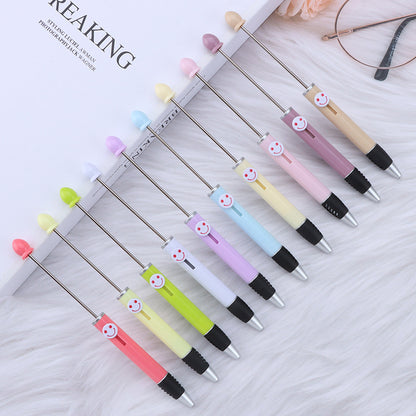Creative Diy Printable Logo Happy Expression Plastic Beadable Ballpoint Pen 2