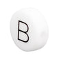 20pcs 12mm Silicone Letter Beads Alphabet Flat Round Single Letter 6