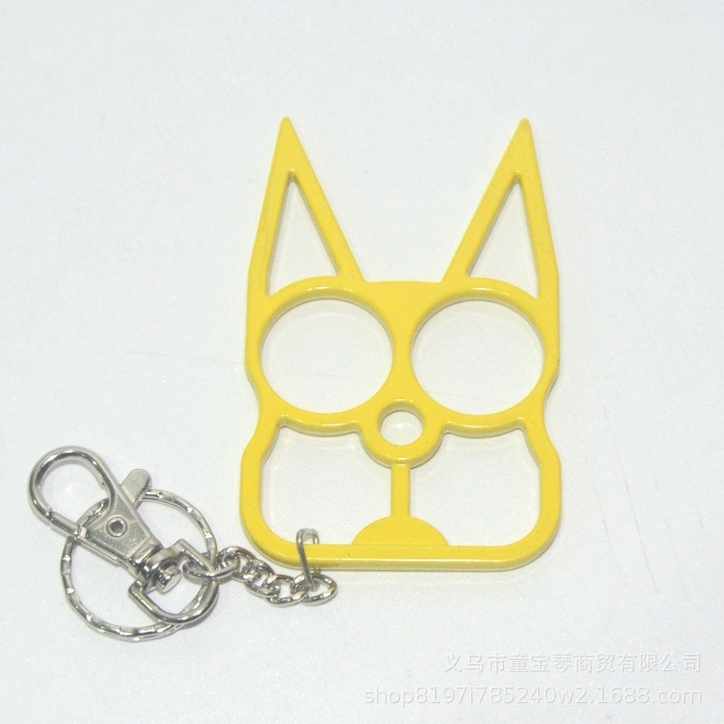 Self Defense 2 Finger Clasp Zinc Alloy Keychain Multi Functional 6