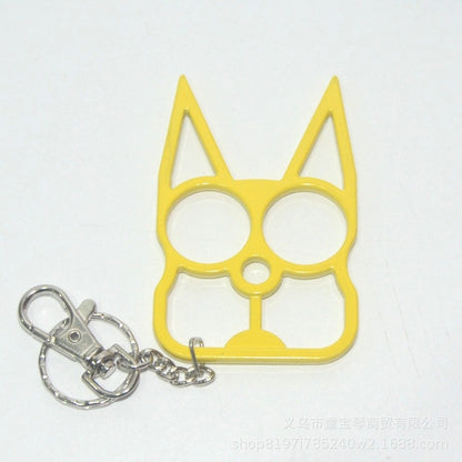 Self Defense 2 Finger Clasp Zinc Alloy Keychain Multi Functional 6