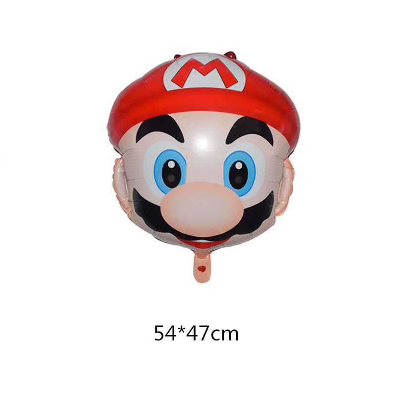 Super Mario Foil Balloons Party Decoration Set 5pcs 9