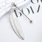 Beadable Feather Bookmarks Metal DIY Craft Supplies 19.6x2.4cm 8