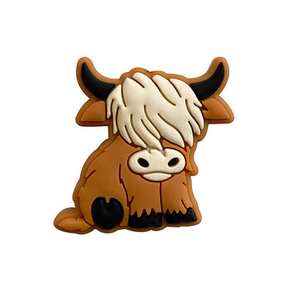 20pcs Silicone Focal Beads Cow Face Smiling Expression Bulk Pack 8