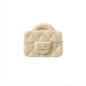 10pcs Silicone Focal Beads Bag Design Quilted Texture 9