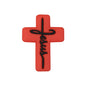 20pcs Silicone Focal Beads Jesus Cross Printed Text Design 12