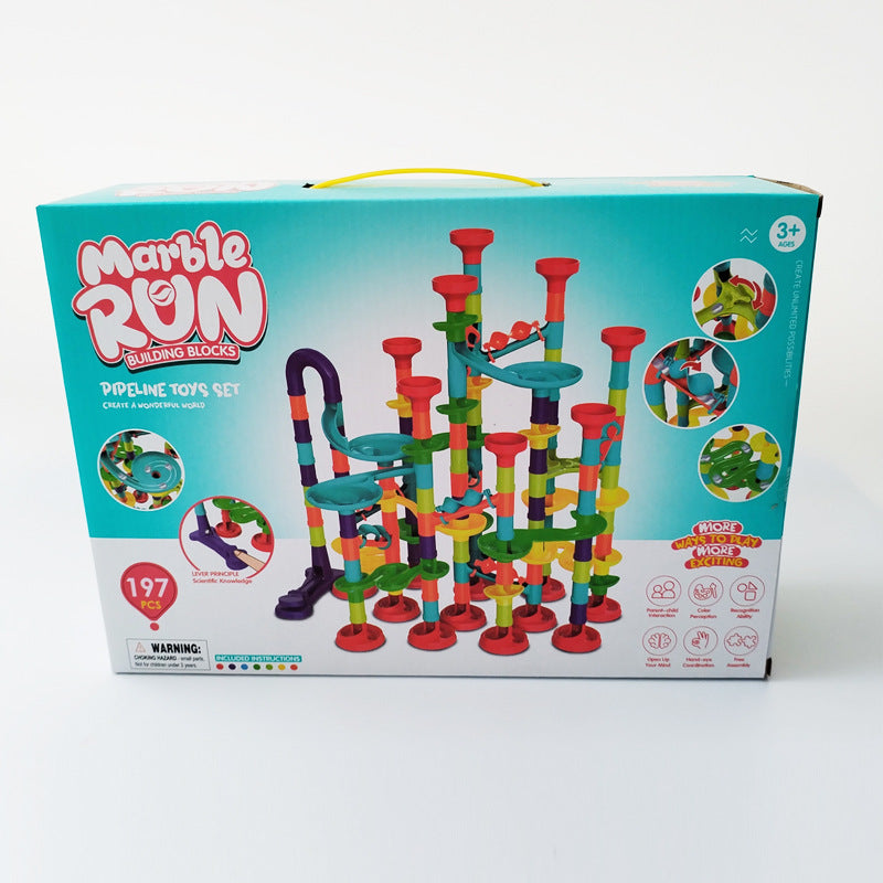 Plastic Marble Run Assembled Three-Dimensional Track Toy 24.5cm 16