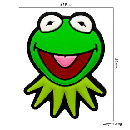 20Pcs Silicone Focal Beads Frog Face Front Facing 2