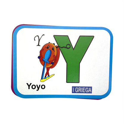 Animal Spanish Alphabet Learning Educational Toy Flash Cards 9